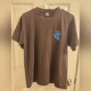 Santa Cruz Screaming Hand Brown Shirt Womens Medium